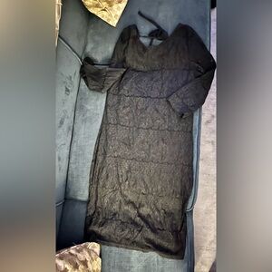 Black Lost Mid-Sleeve Lace Dress, Size S
